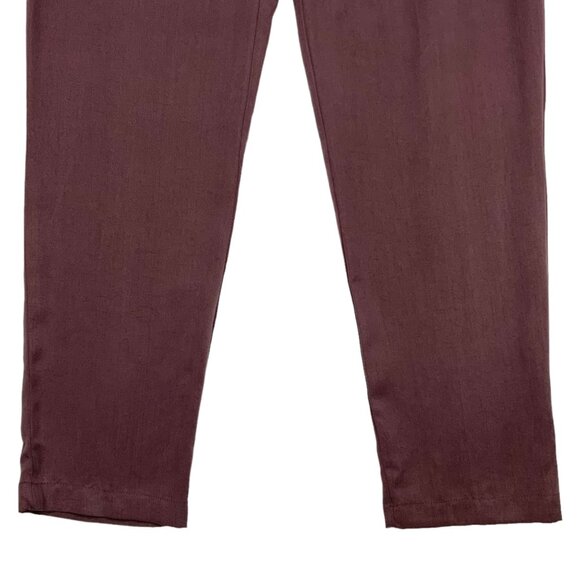 Anthropologie Cartonnier Tencel Pant 4 Purple Pleated Front Straight Leg Fall - Picture 9 of 12